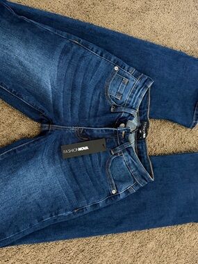 Fashion Nova Indigo High-Rise Skinny Jeans